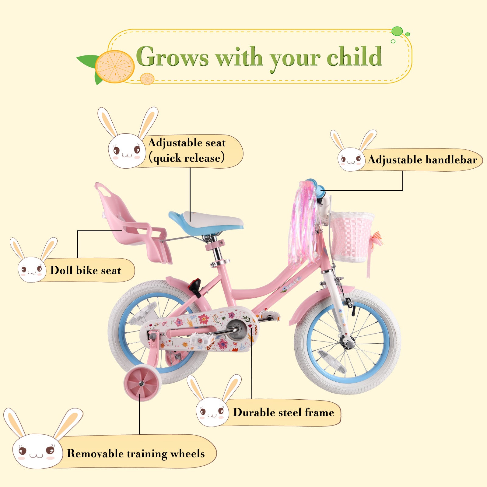 Rully Dasiy Kids Bike, Pink