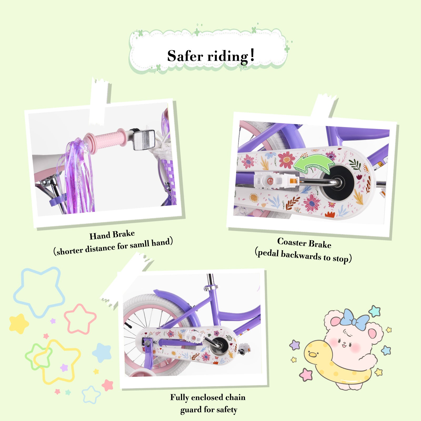Rully Dasiy Kids Bike, Purple