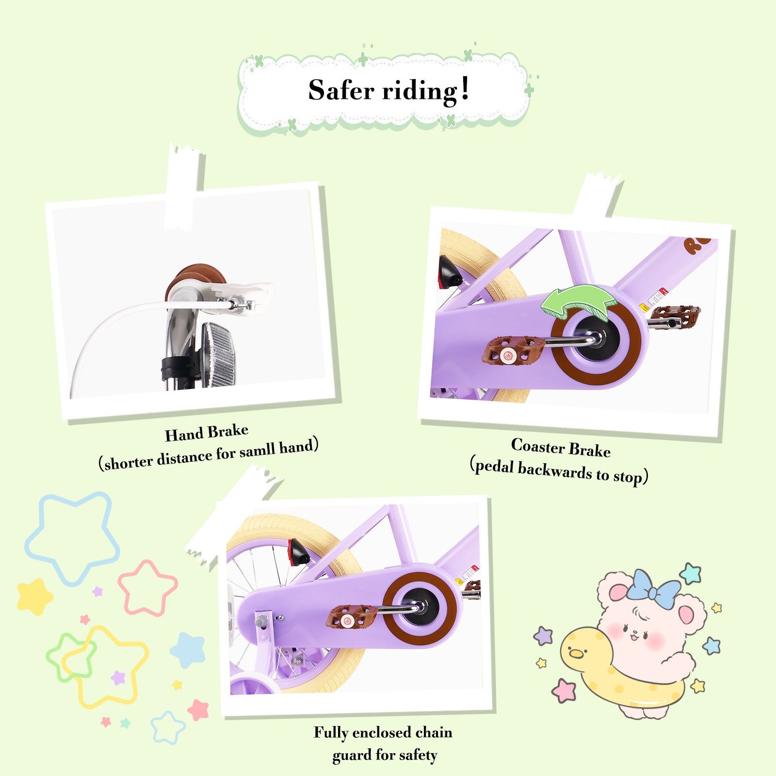 RULLY Retro Kids Bike, Purple