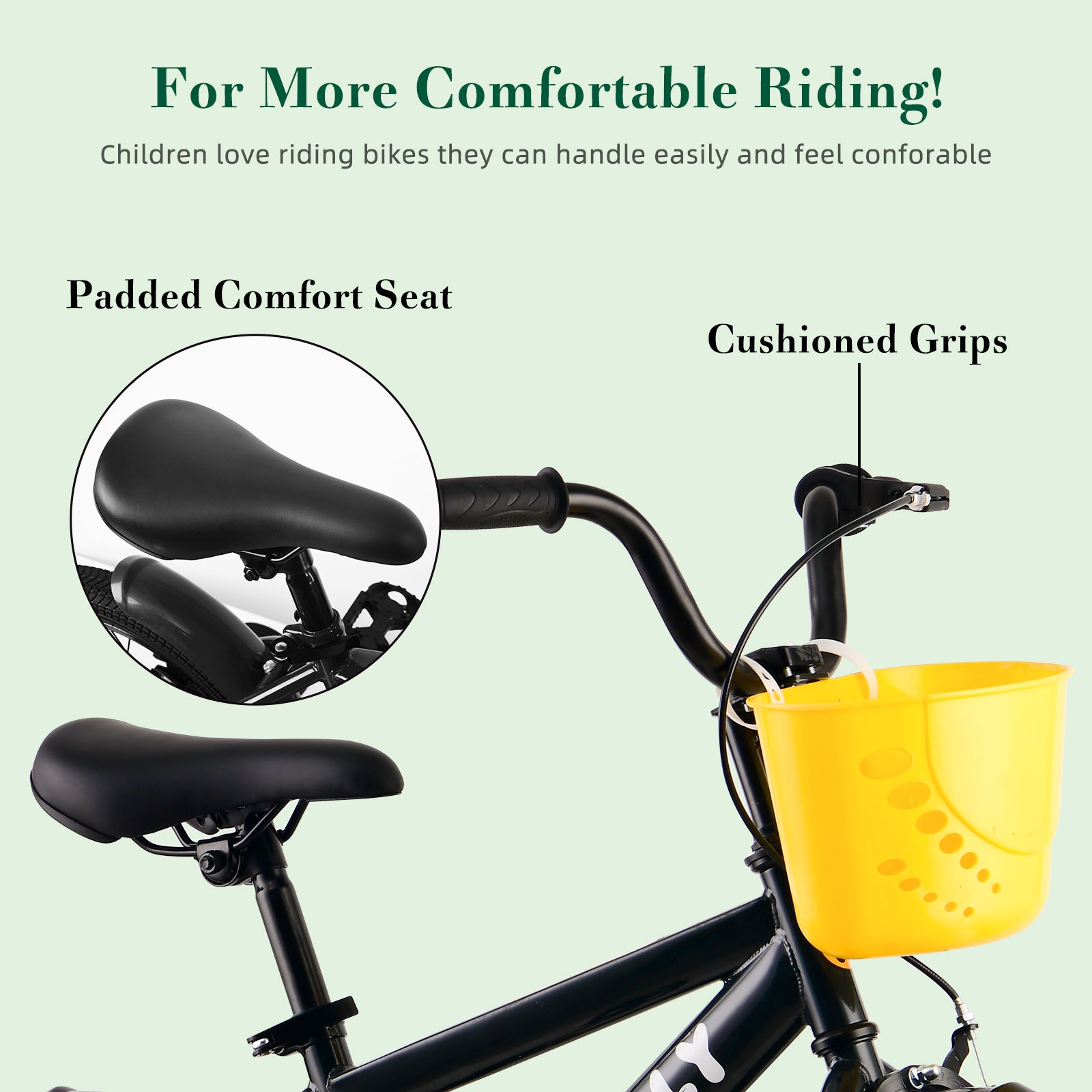 RULLY Dinosaur Kids Bike, Black