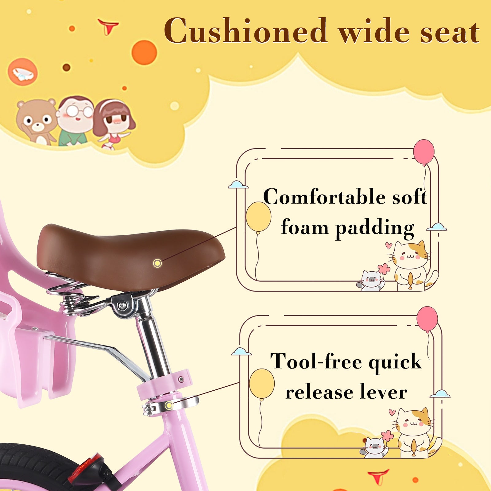 RULLY Retro Kids Bike, Pink