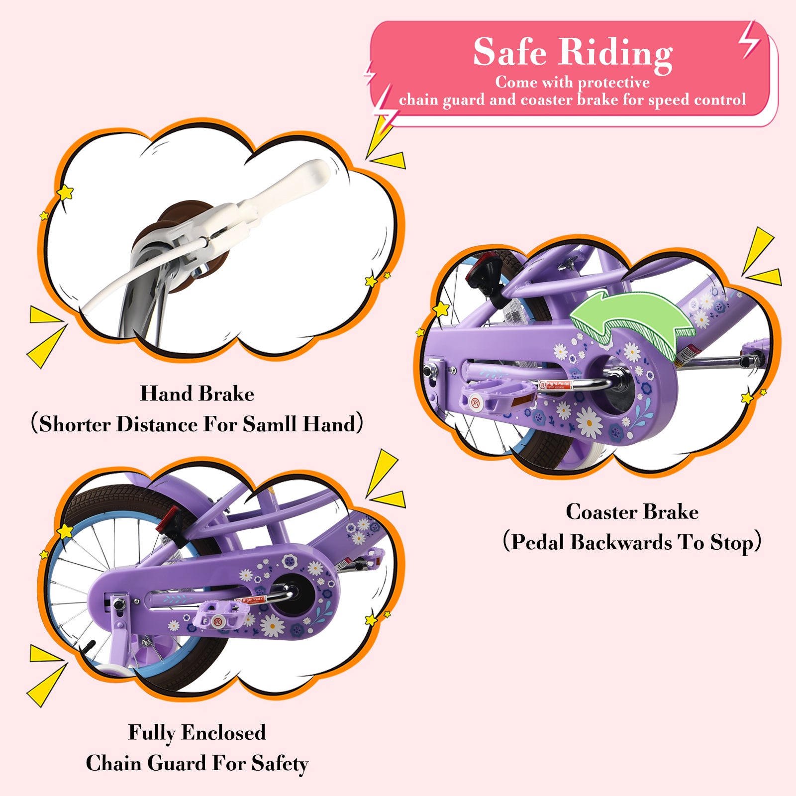 Rully Petal Girls Bike, Purple