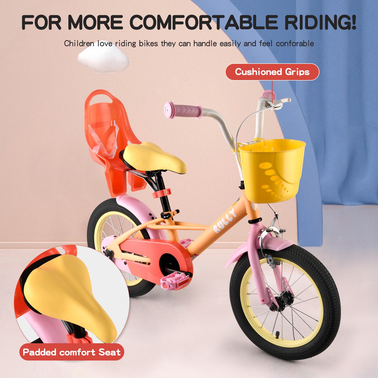 RULLY Macaron Girls Bike, Yellow