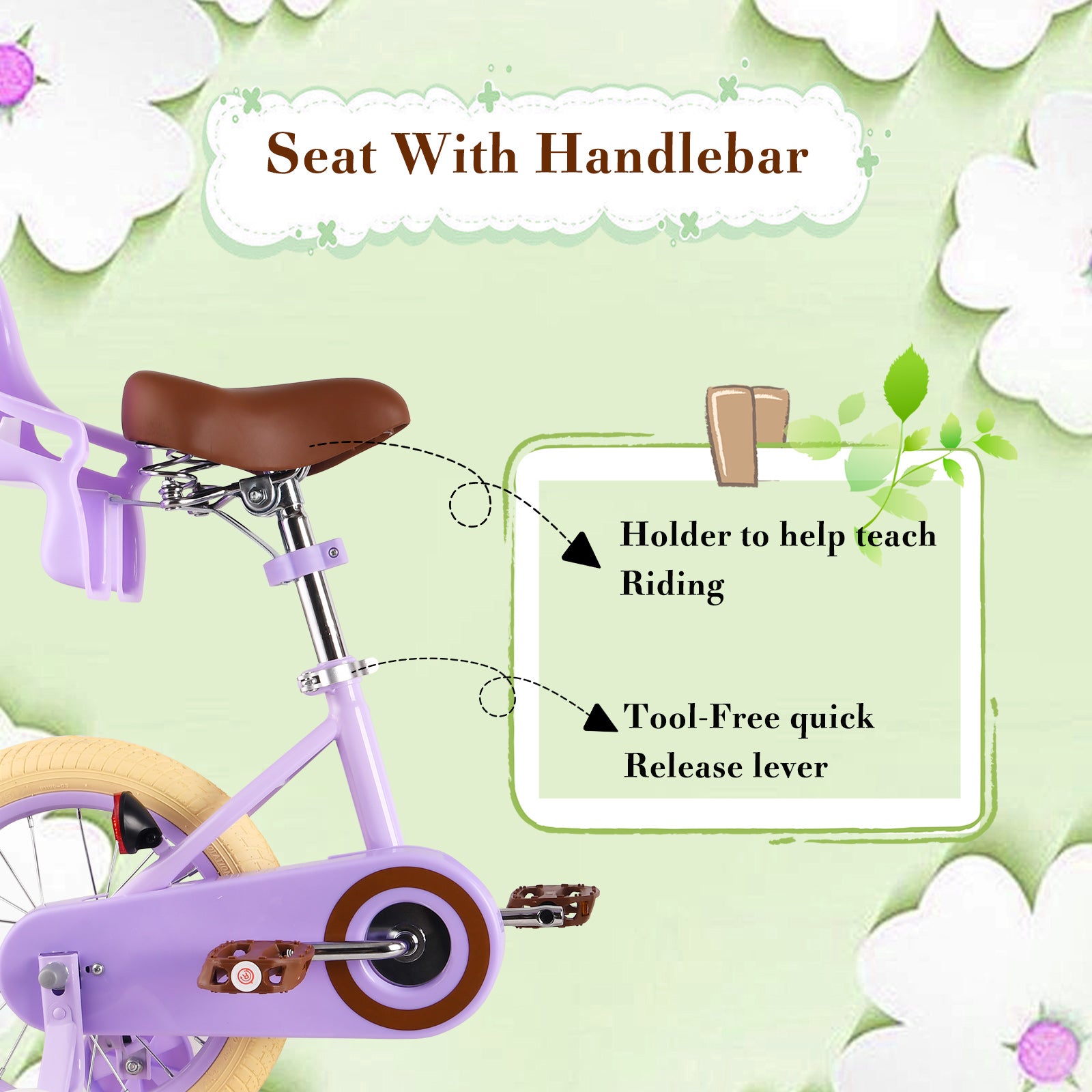 RULLY Retro Kids Bike, Purple