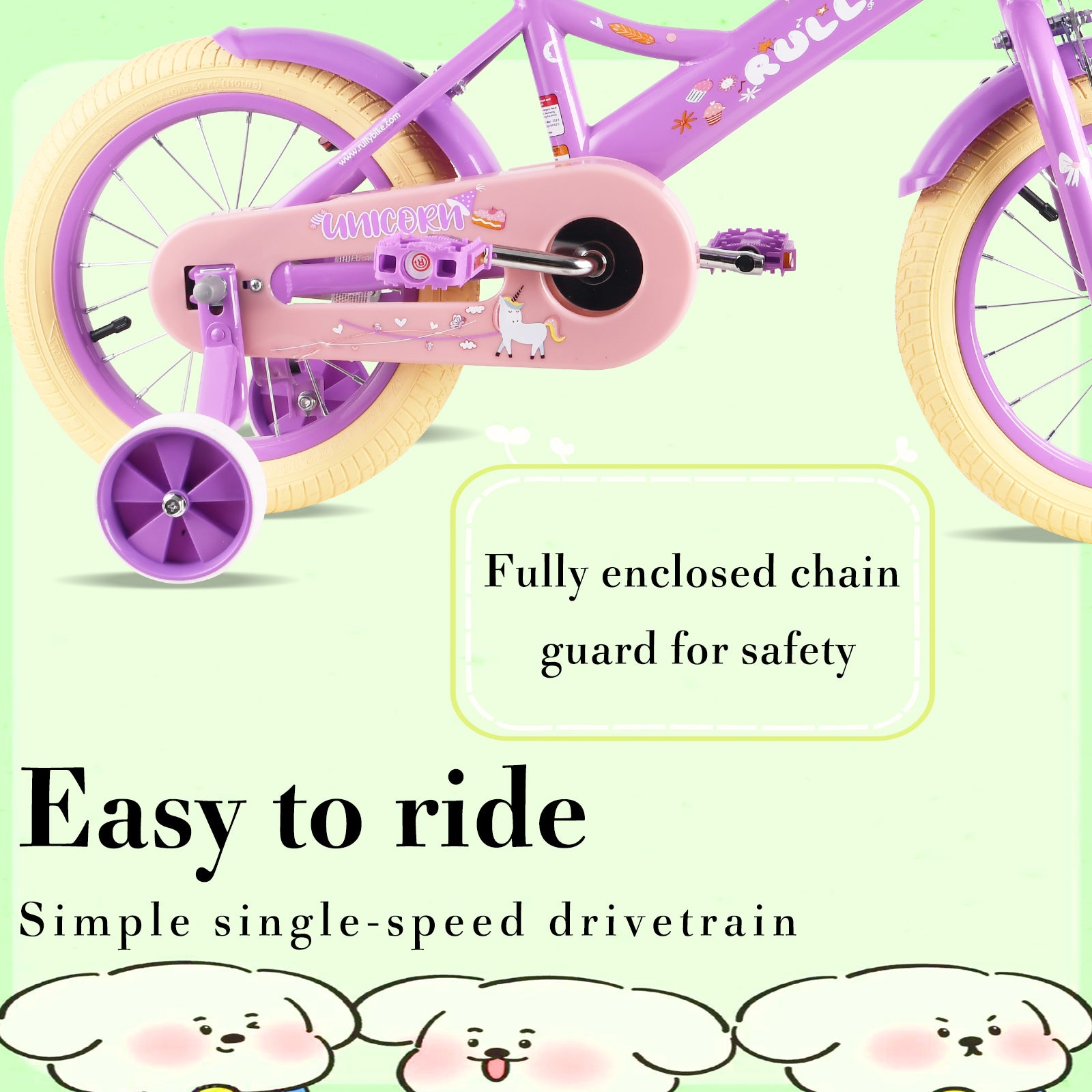 Rully Princess Kids Bike, Purple
