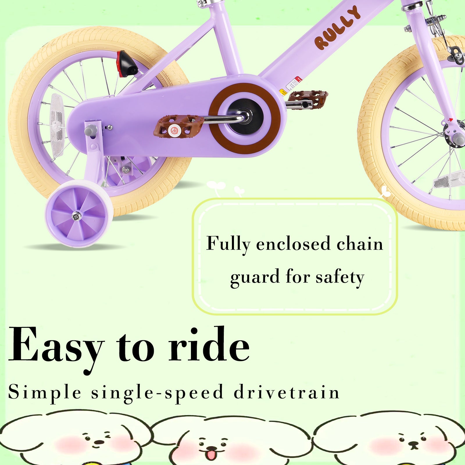 RULLY Retro Kids Bike, Purple