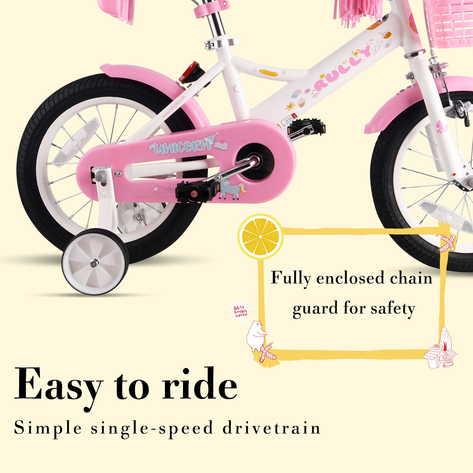 Rully Princess Kids Bike, White