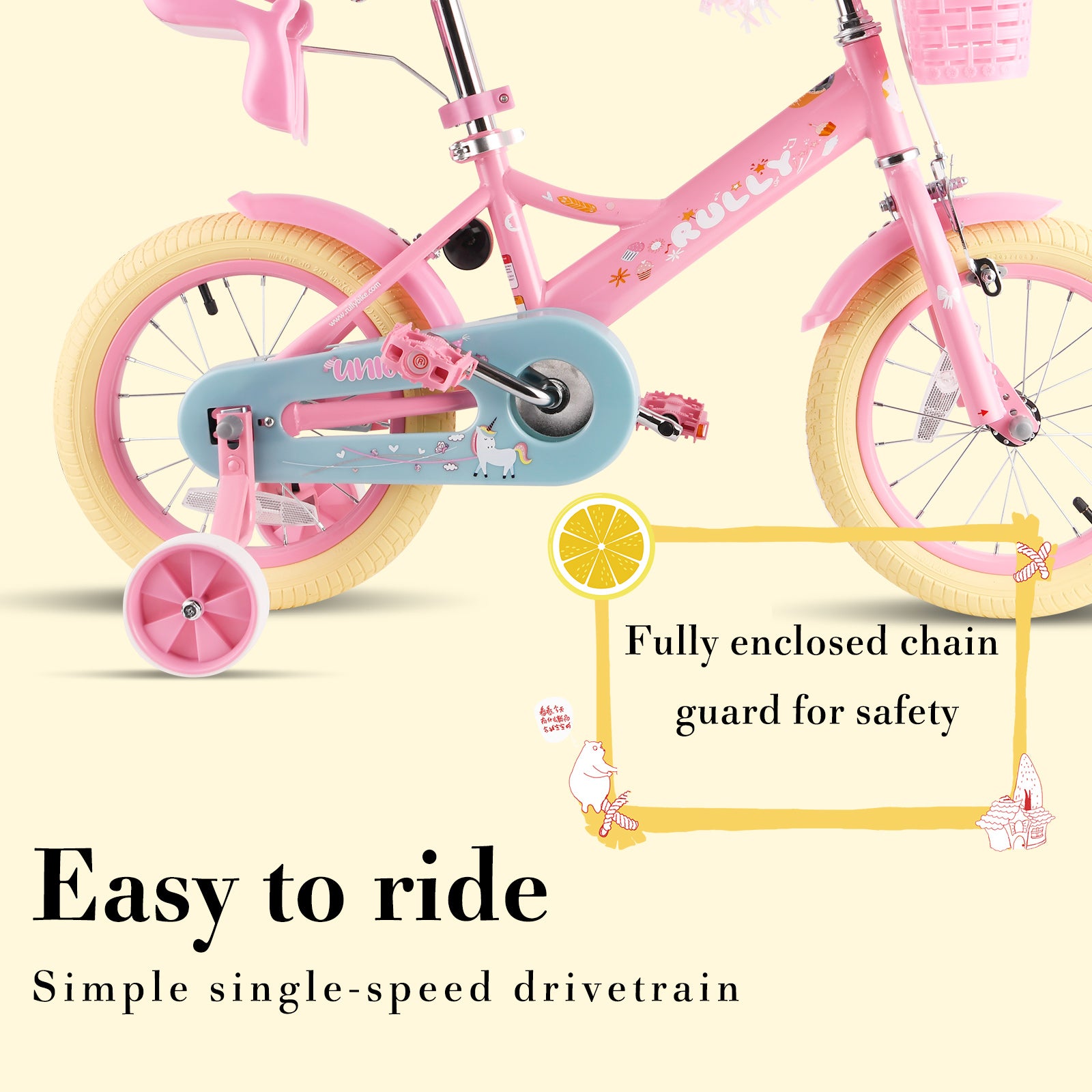 Rully Princess Kids Bike, Pink