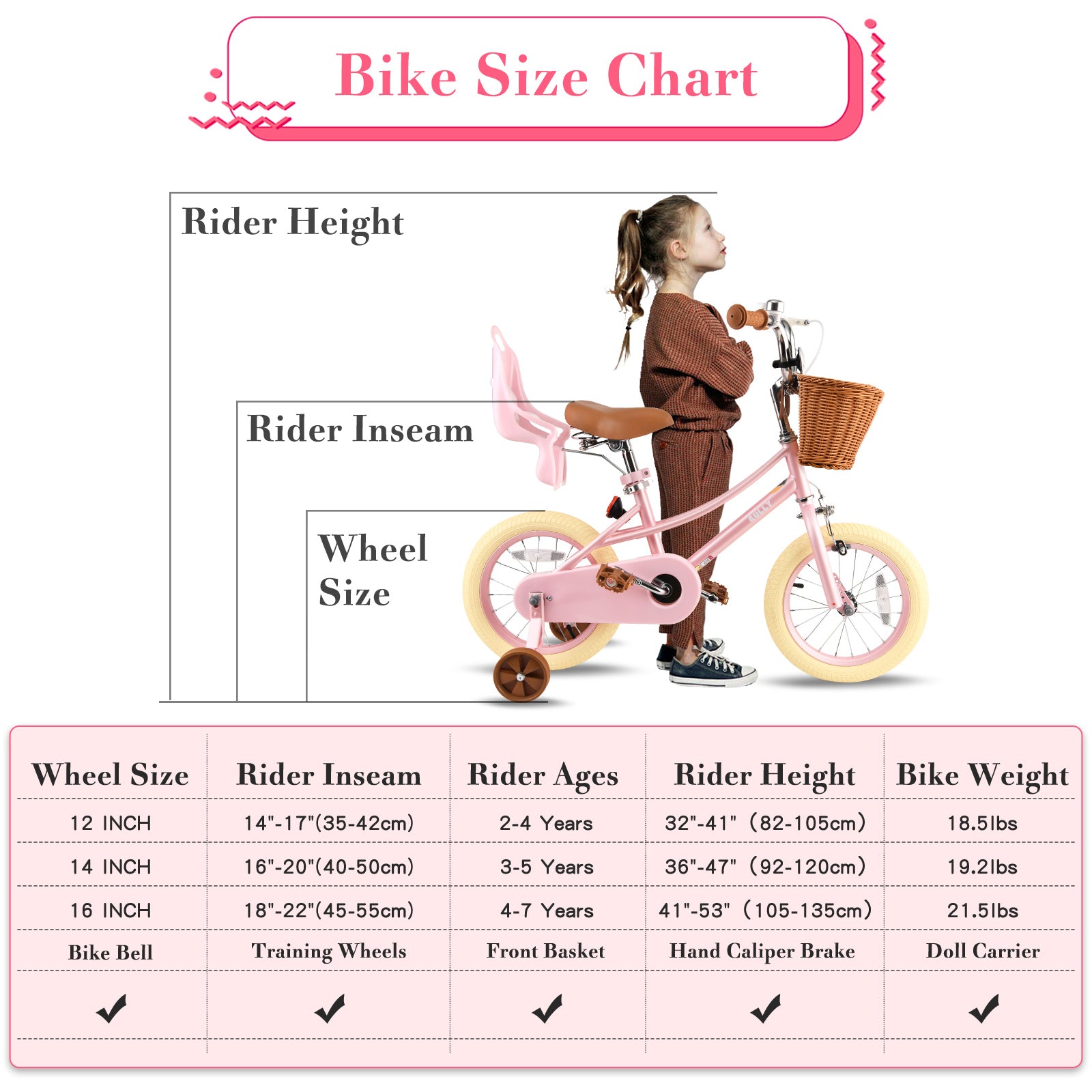 RULLY Donna Kids Bike, Pink