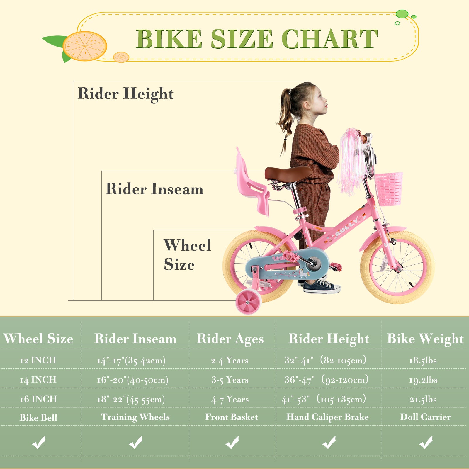 Rully Princess Kids Bike, Pink