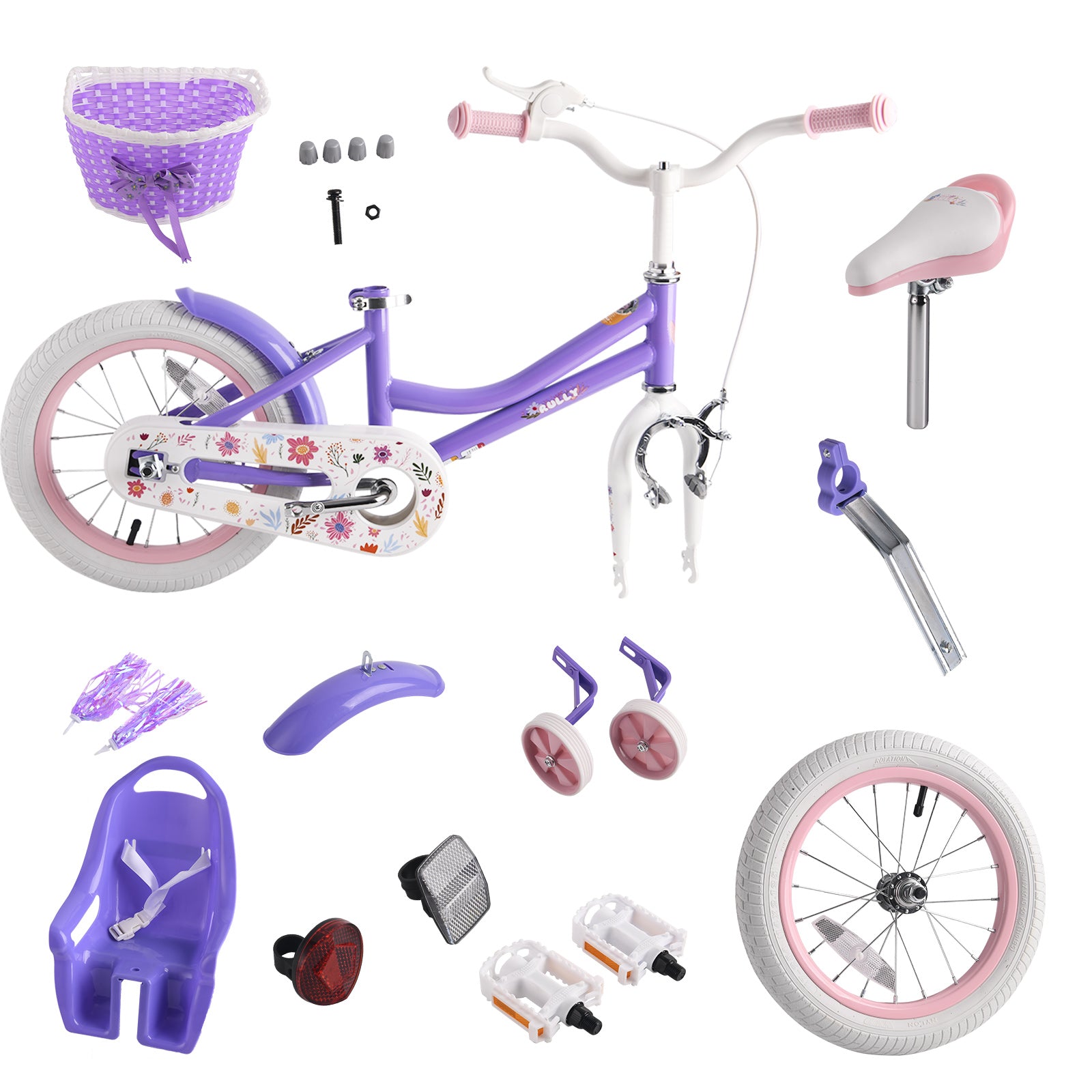 Rully Dasiy Kids Bike, Purple