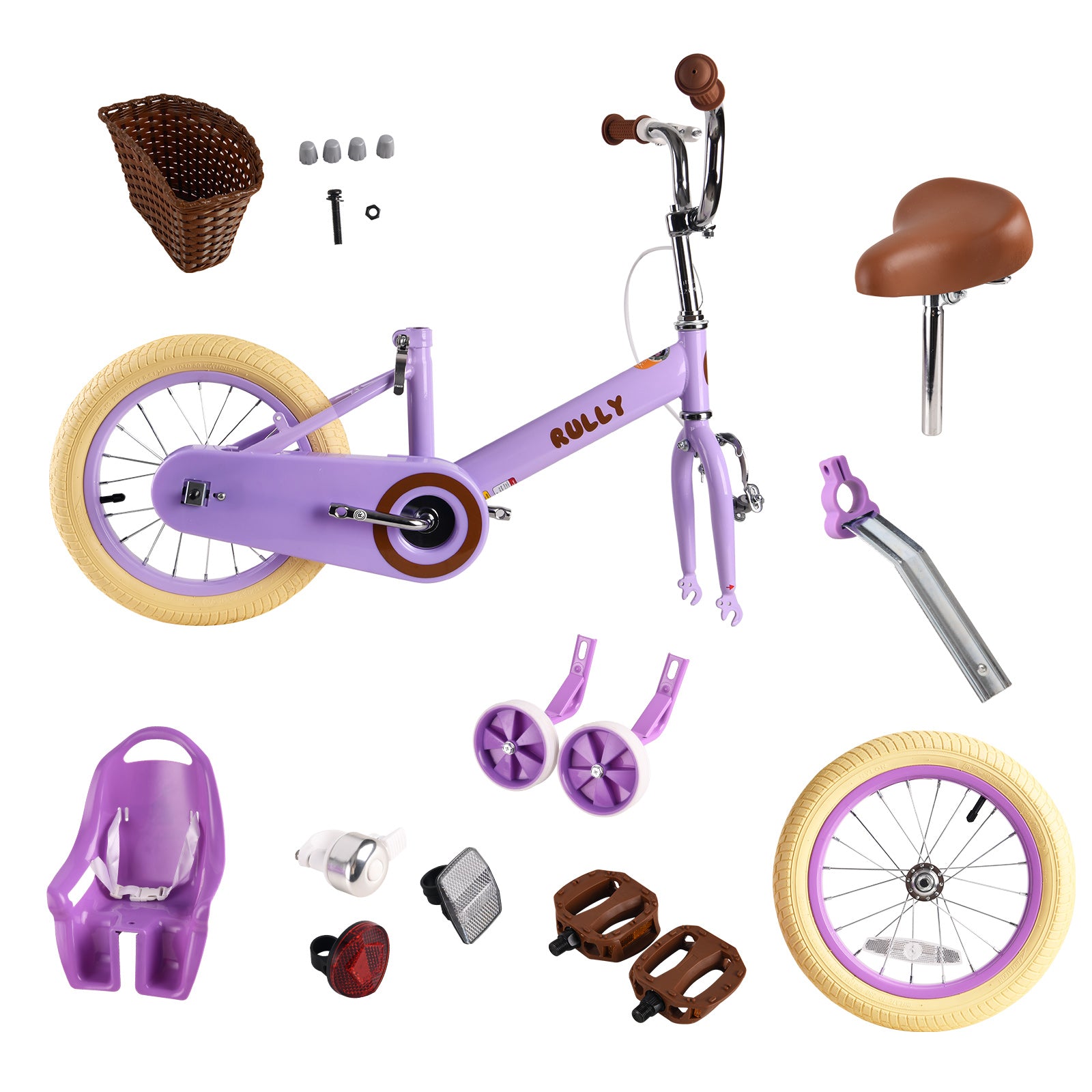 RULLY Retro Kids Bike, Purple