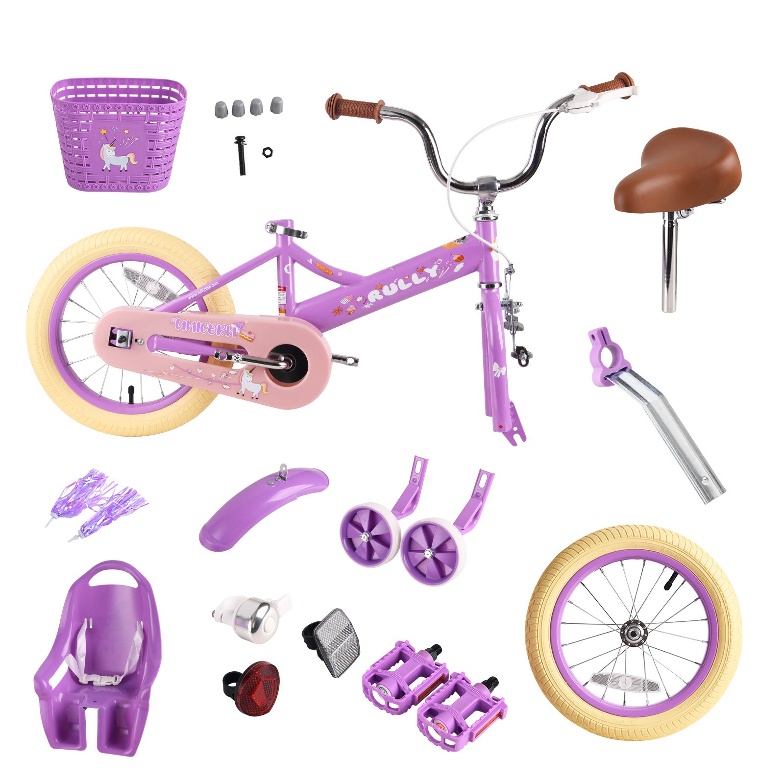 Rully Princess Kids Bike, Purple