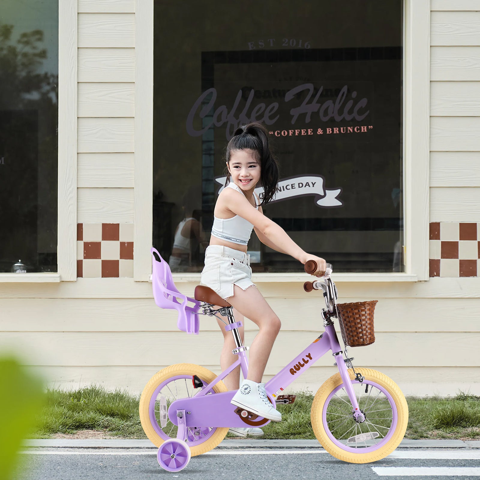 RULLY Retro Kids Bike, Purple