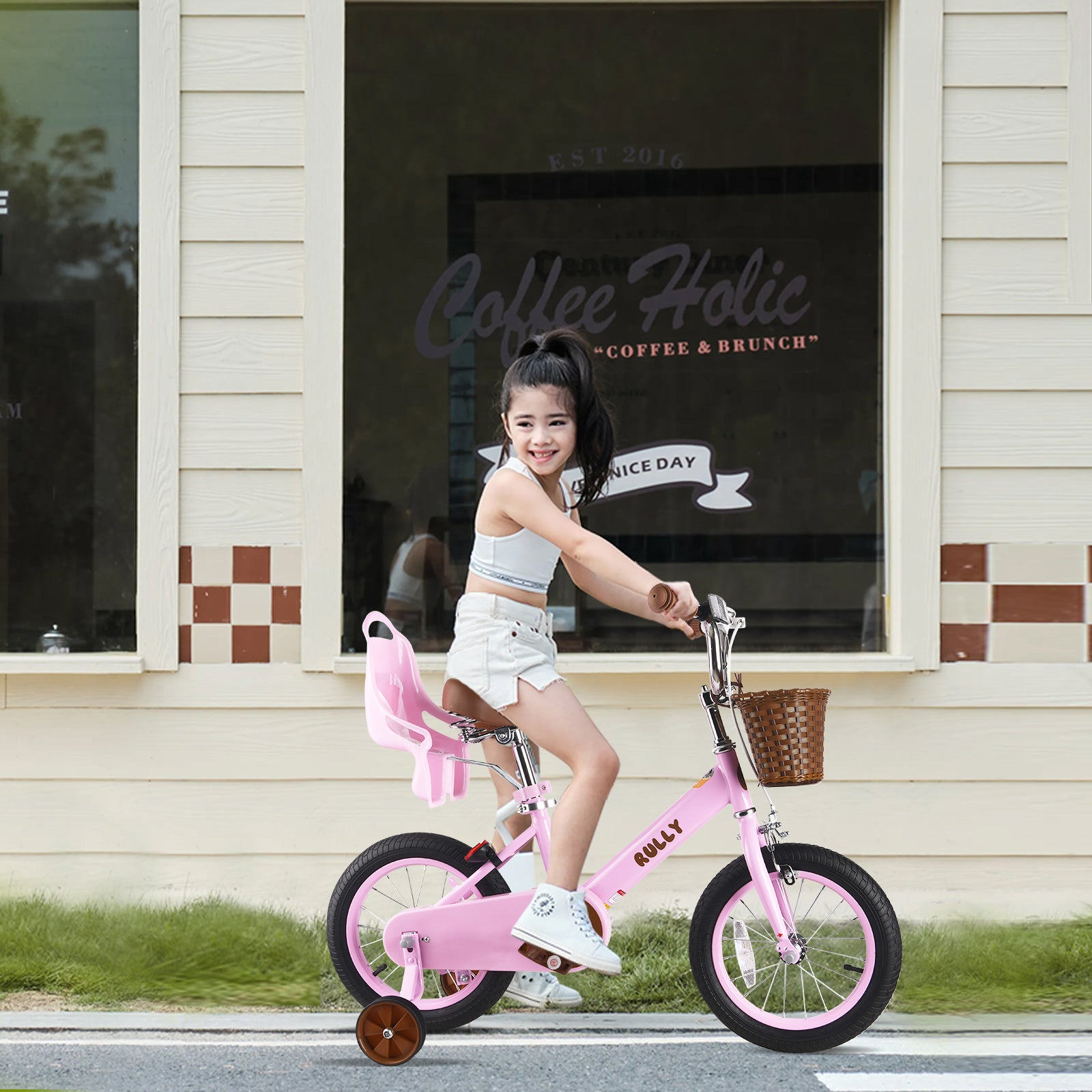 RULLY Retro Kids Bike, Pink