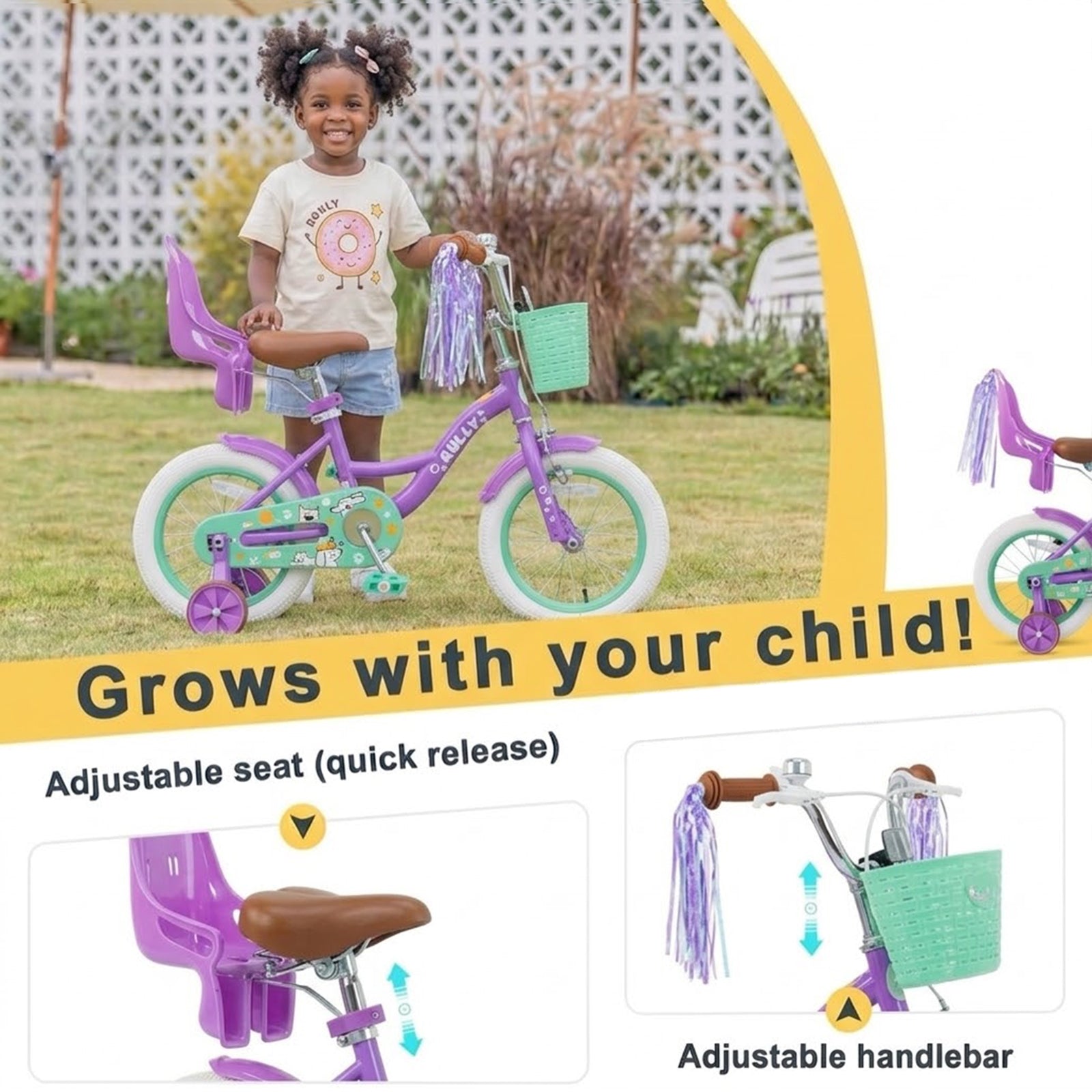 Rully Puppy Kids Bike, Purple