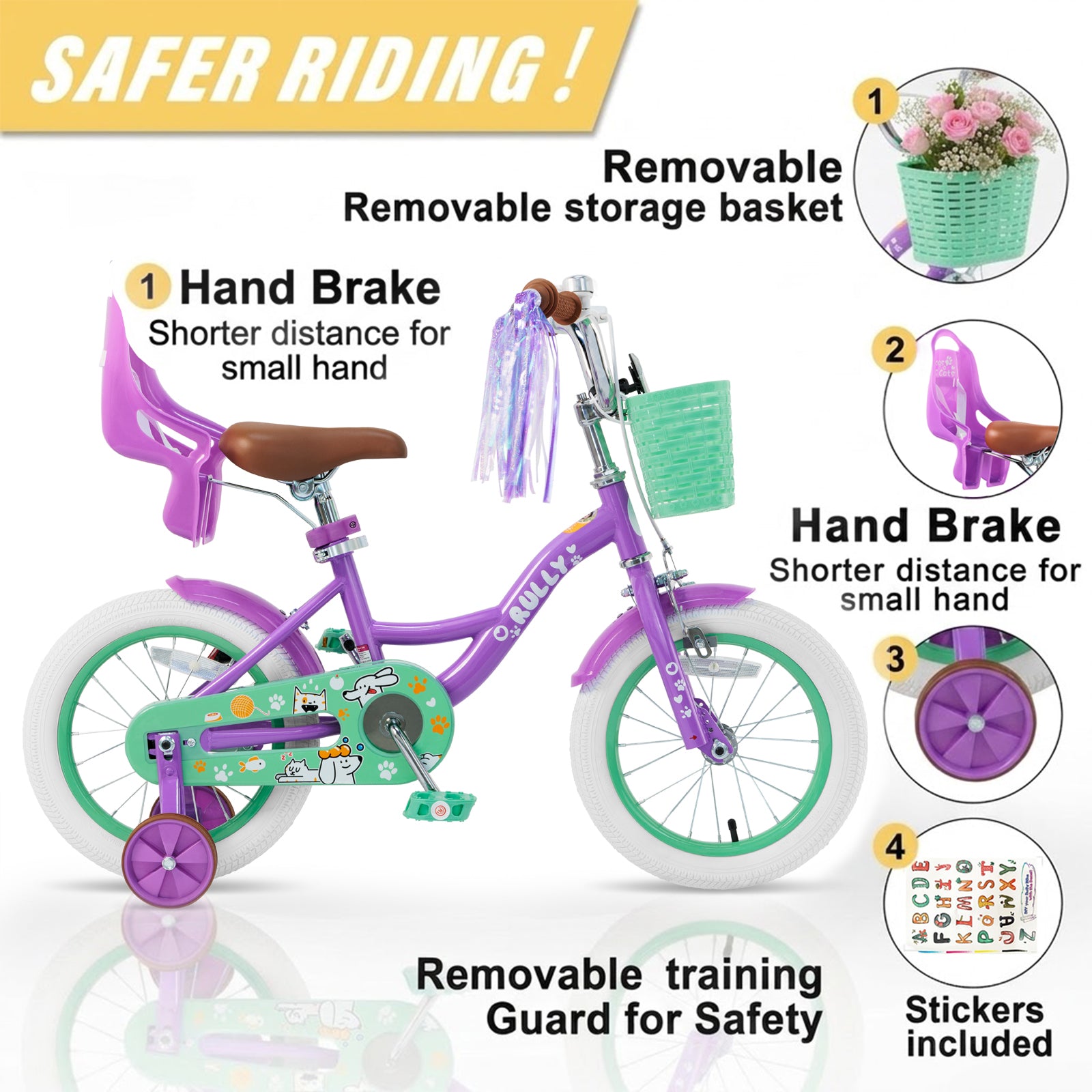 Rully Puppy Kids Bike, Purple