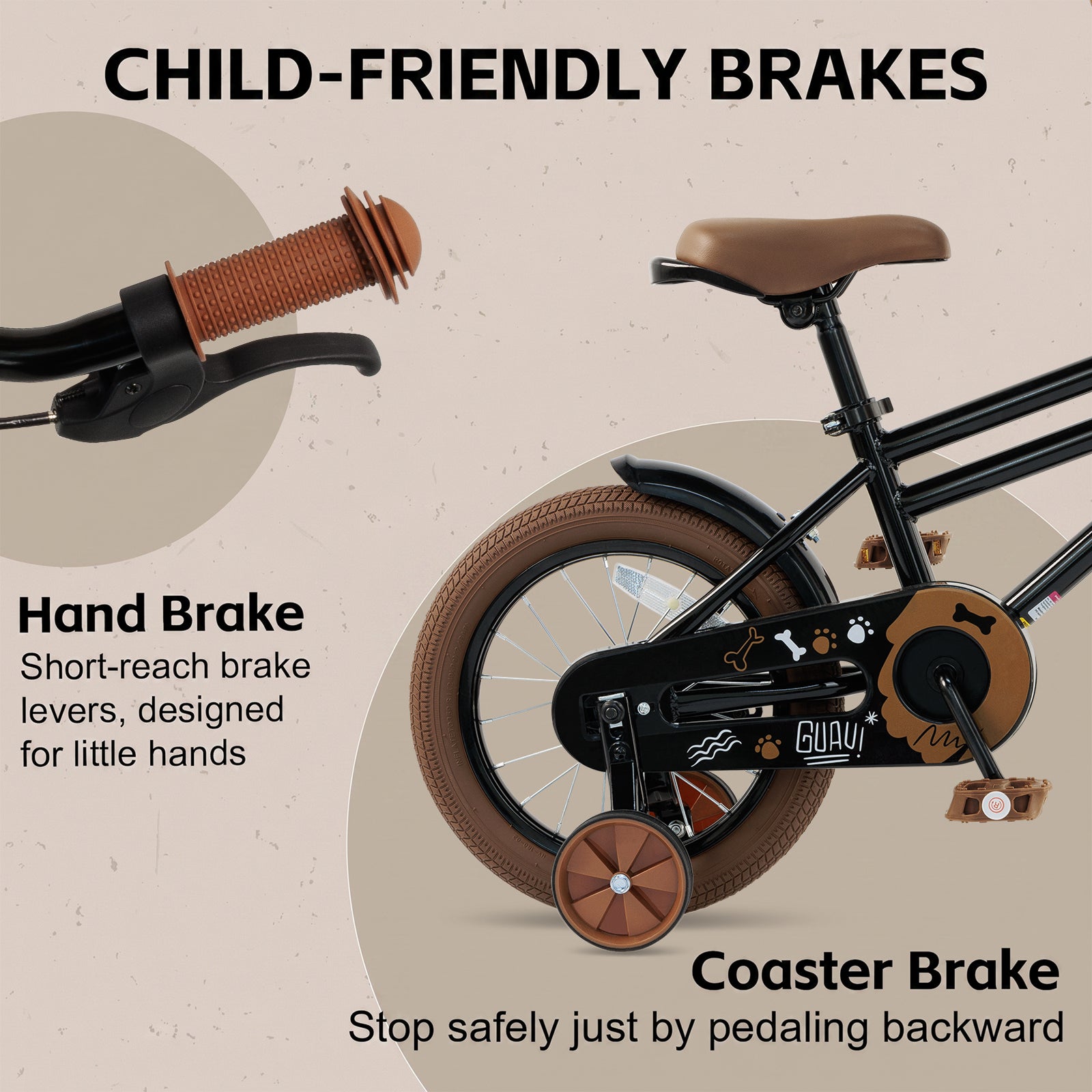 Rully Puppy Kids Bike, Black