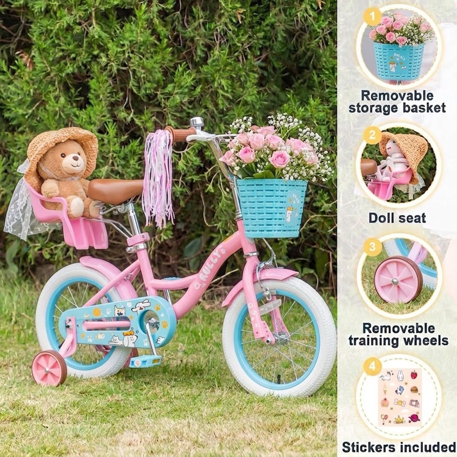 Rully Puppy Kids Bike, Pink