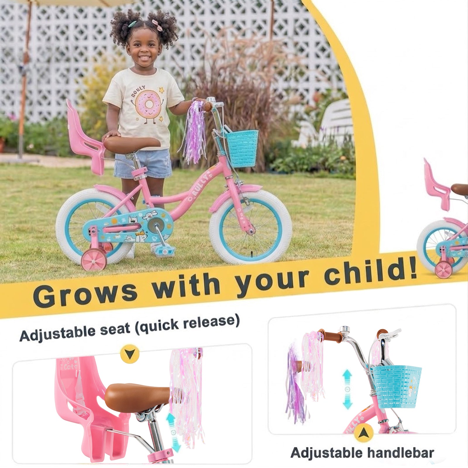 Rully Puppy Kids Bike, Pink