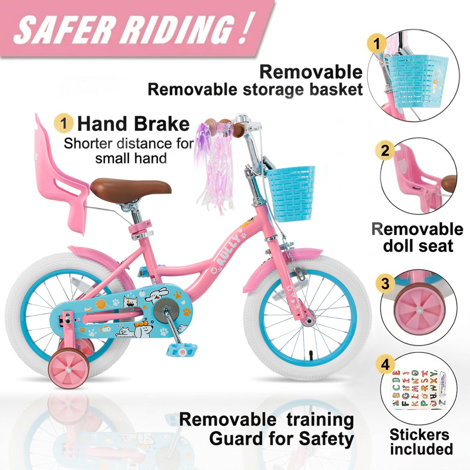 Rully Puppy Kids Bike, Pink