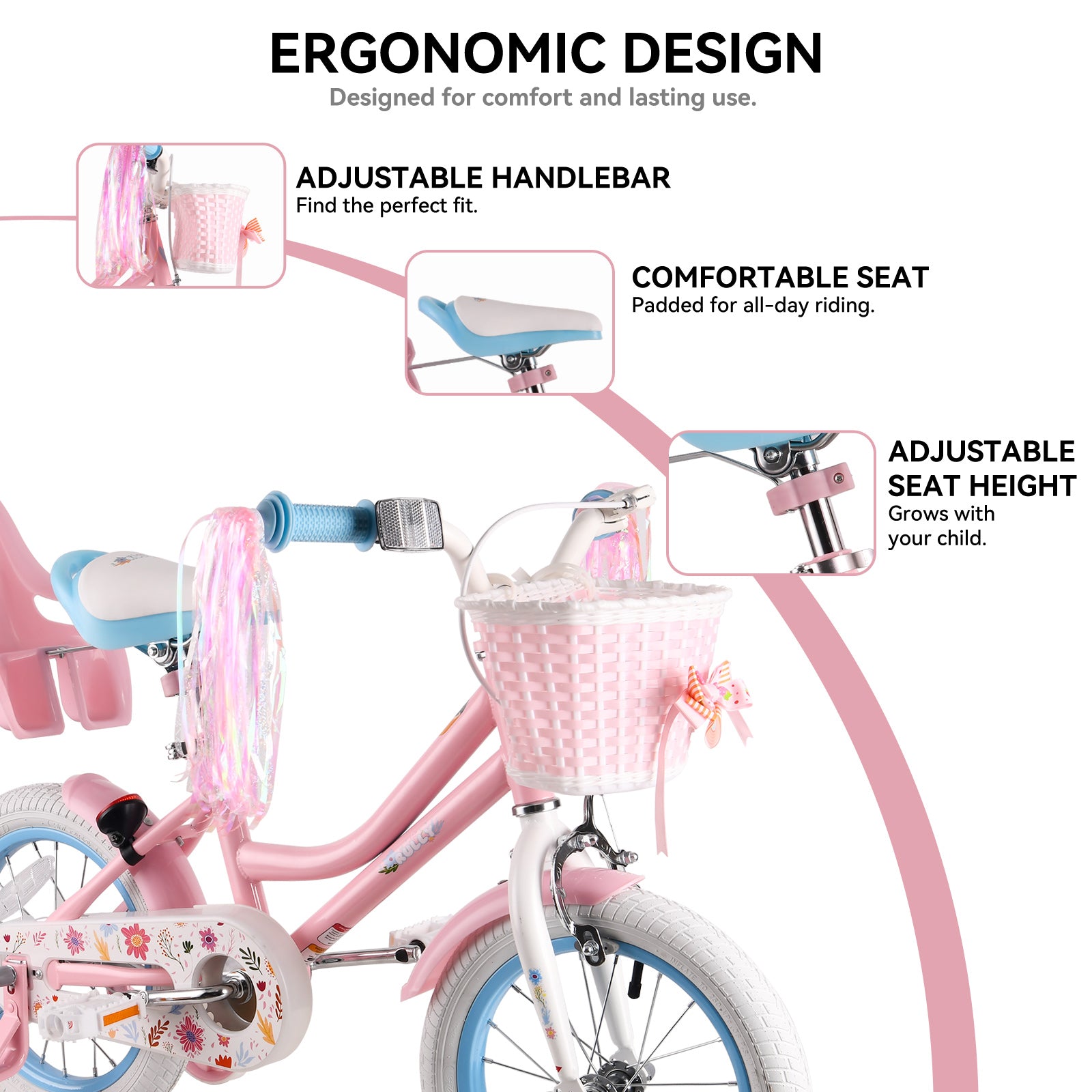 Rully Dasiy Kids Bike, Pink