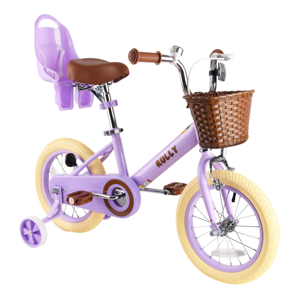 Guardian Bikes Kids Cycle Purple Bike 14 Inch RULLY Retro Kids