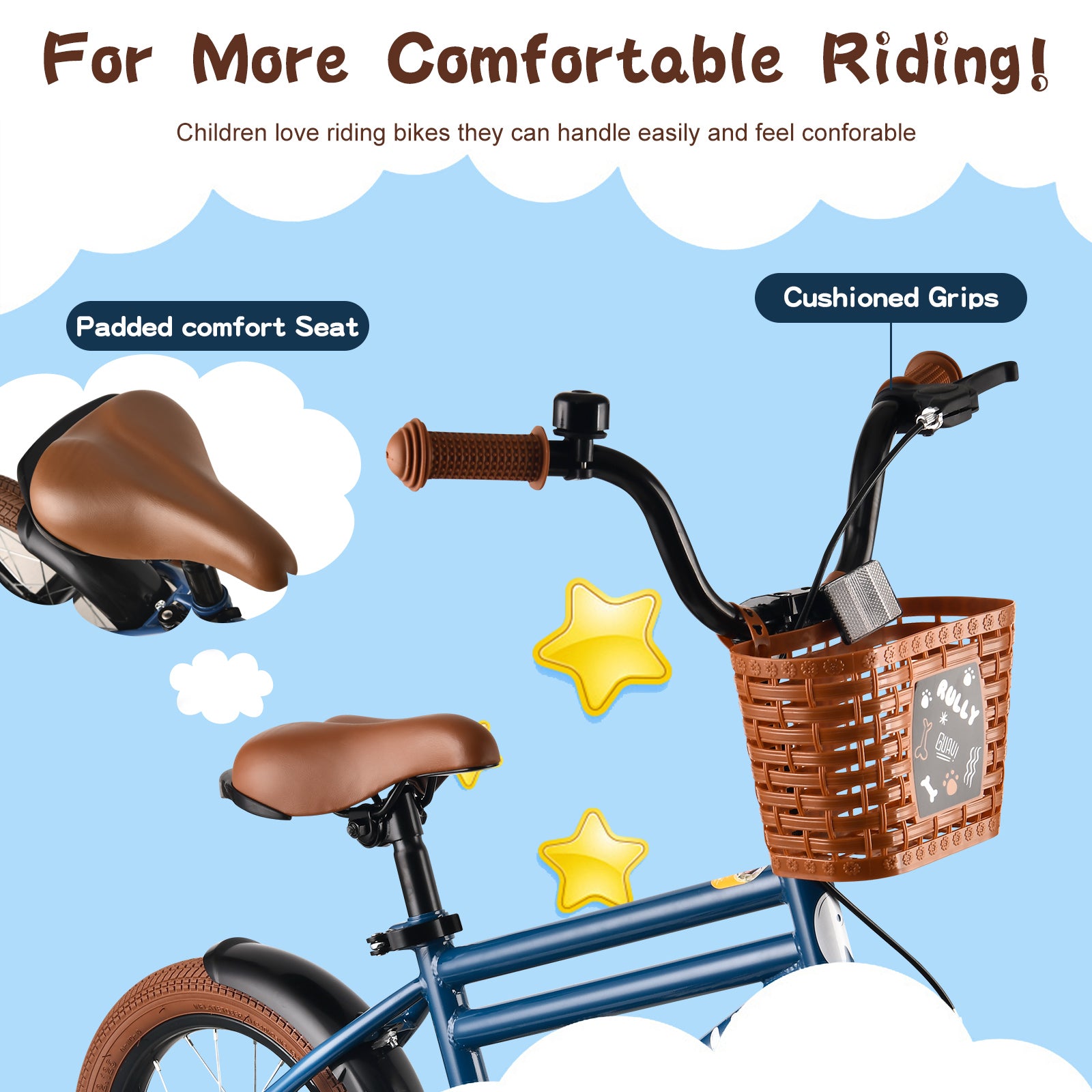 Rully Puppy Kinderfahrrad, Blau 