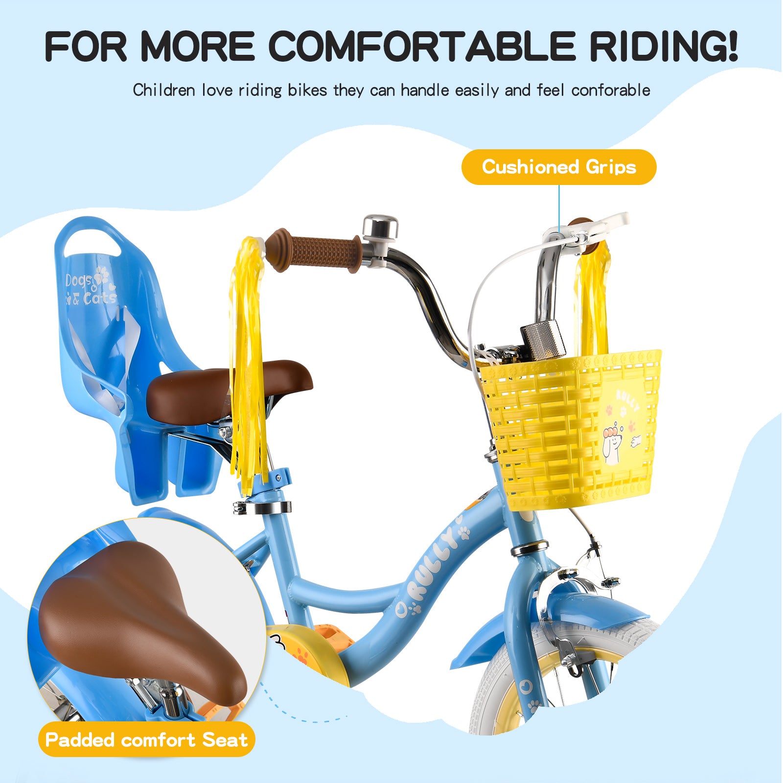 Rully Puppy Kinderfahrrad, Blau 