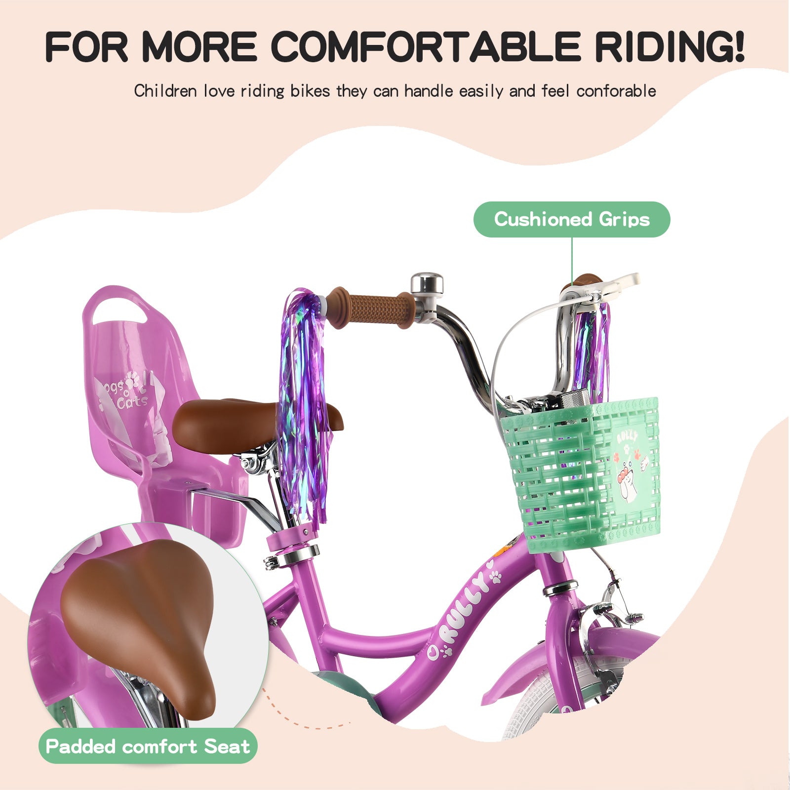 Rully Puppy Kinderfahrrad, Lila 