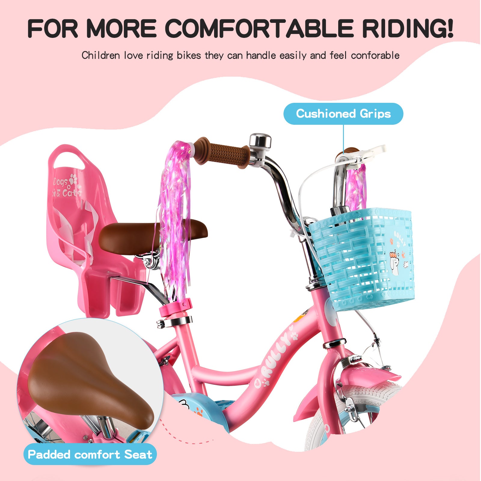 Rully Puppy Kinderfahrrad, Pink 