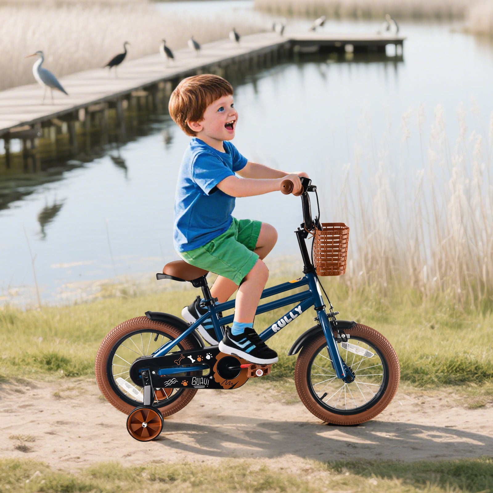Rully Puppy Kinderfahrrad, Blau 