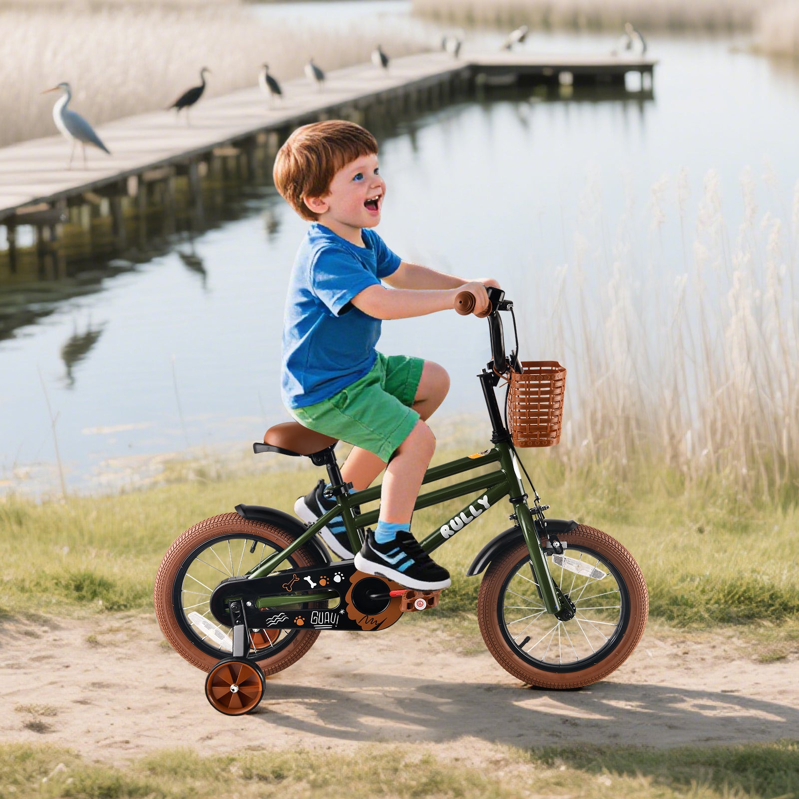 Rully Puppy Kinderfahrrad, Grün 