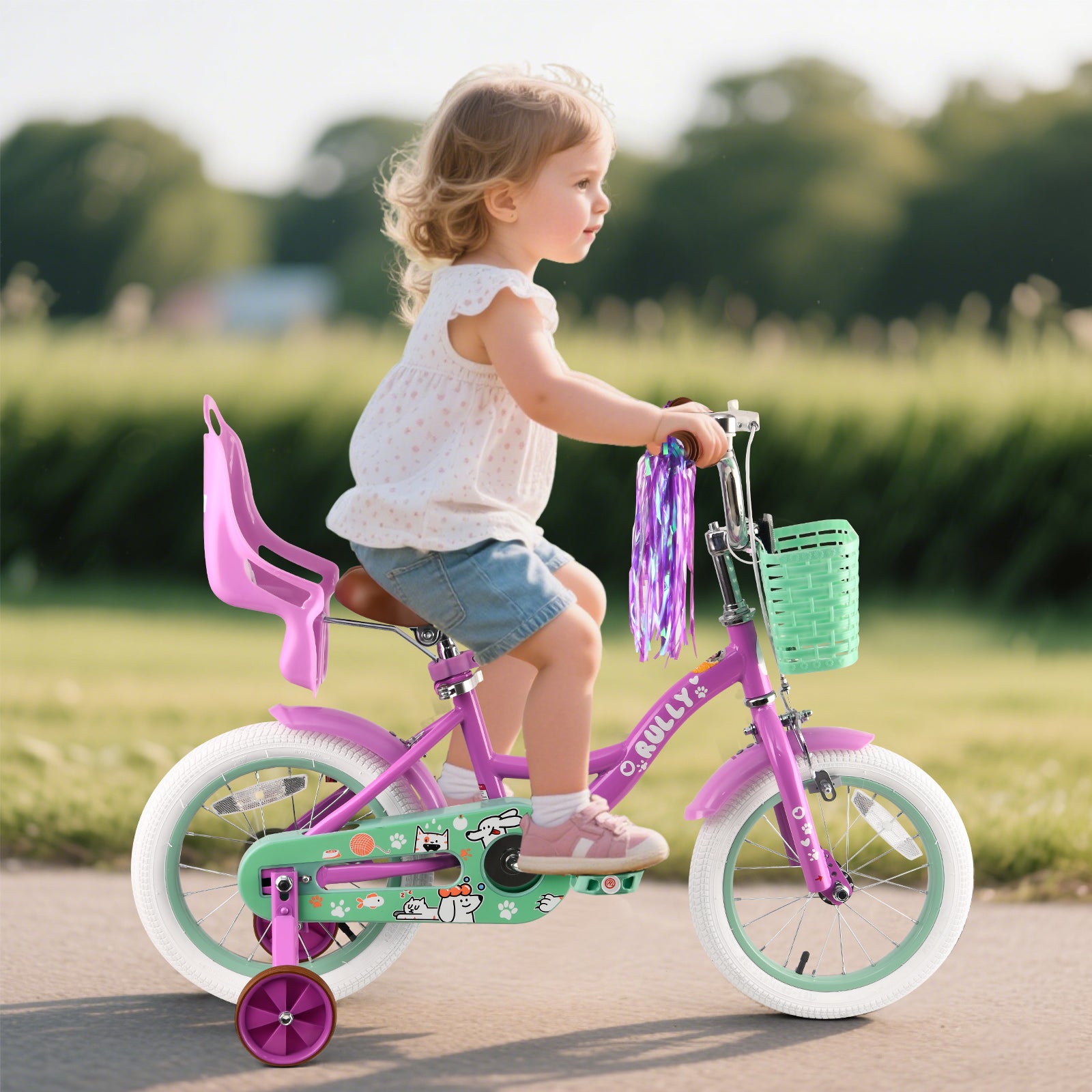 Rully Puppy Kinderfahrrad, Lila 