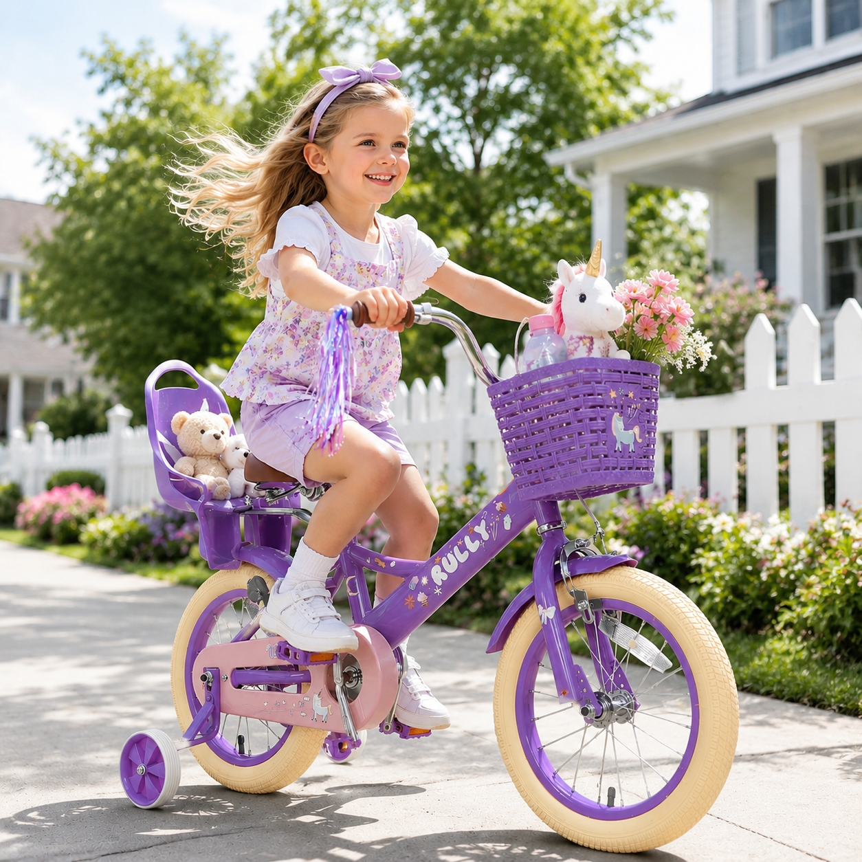 Rully Princess Kids Bike, Purple